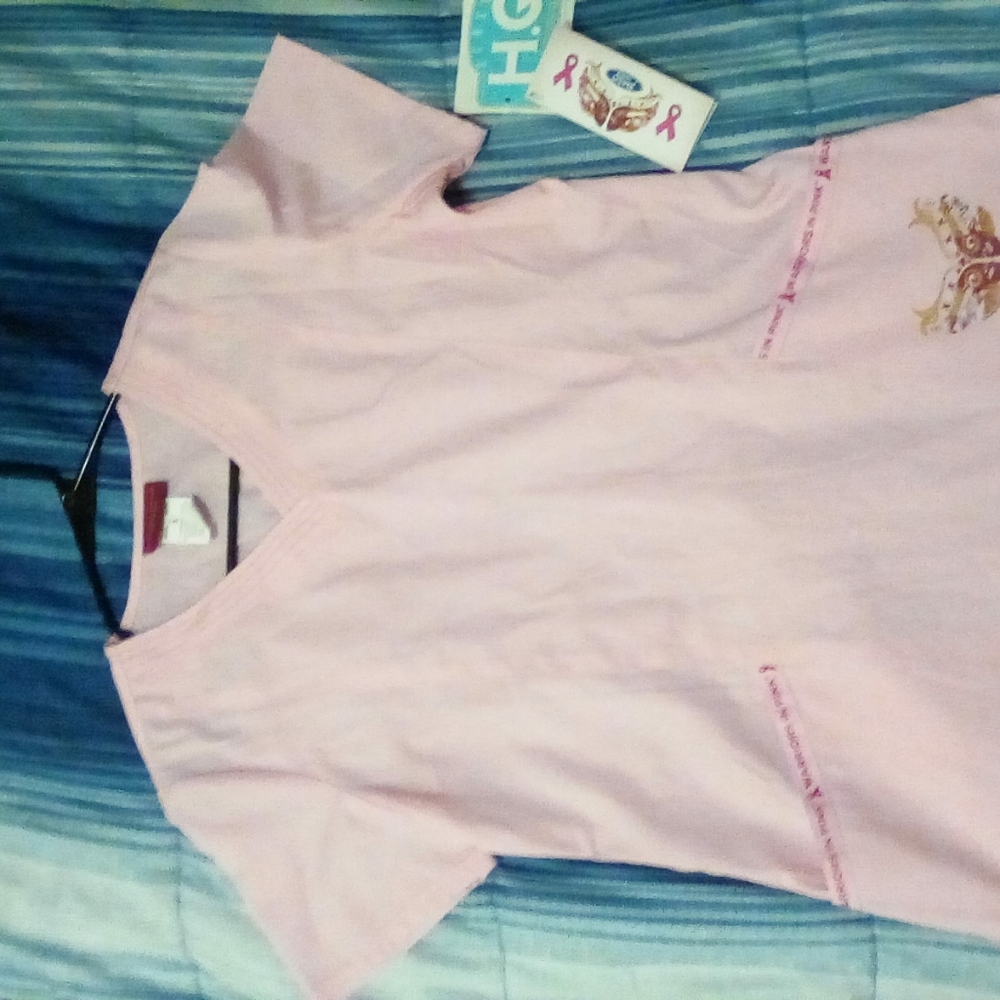 Warriors In Pink!! Pink Ladys Small Scrub Top
